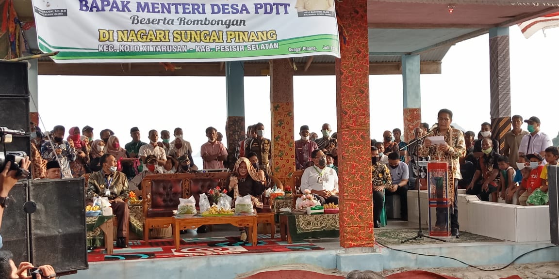 Kunjungan kerja Menteri Pembangunan Daerah Tertinggal Dan Transmigrasi ke Kabupaten Pesisir Selatan