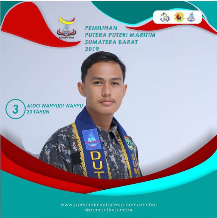 Aldo Wahyudi terpilih masuk 3 besar Putra Putri Maritim Provinsi Sumatera Barat