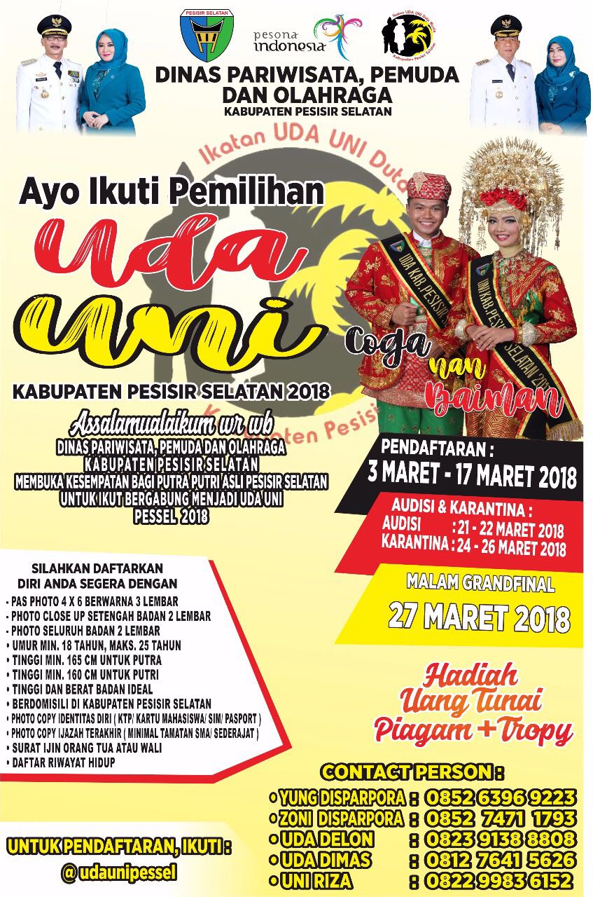 PERPANJANGAN WAKTU PENDAFTARAN PEMILIHAN UDA UNI 2018